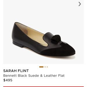 Sarah Flint black suede and leather Bennett loafers, 38.5